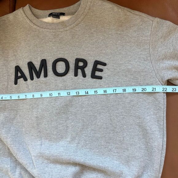 AMORE Puffy Letter Sweatshirt - Picture 6 of 7